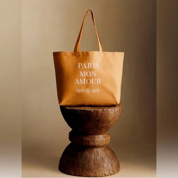 NEW Sezane Paris Mon Amour Tote (Cafe) - Picture 8 of 8